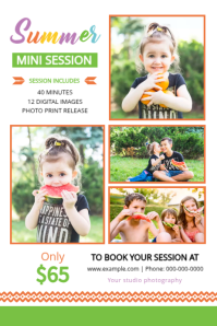 Summer Photography Mini Session Этикетка template