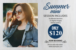 Summer Photography Mini Session Этикетка template