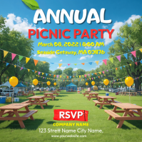 summer picnic celebration Instagram Post template