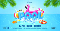 summer pool party Facebook Event Cover template