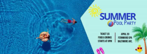 summer pool party Couverture Facebook template