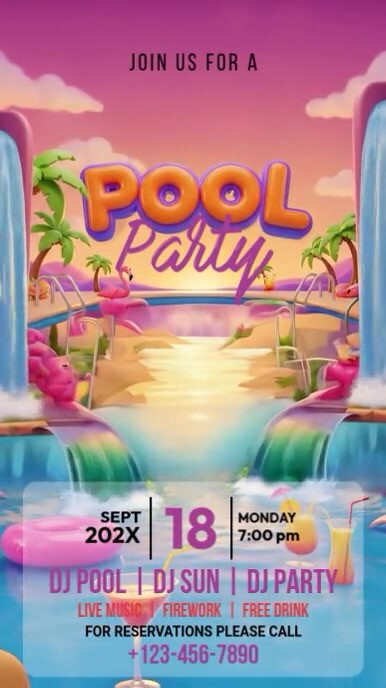 Copy of Summer Pool Party | PosterMyWall