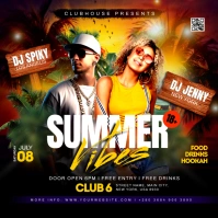 summer pool party Publicação no Instagram template