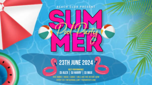 Summer Pool Party Message Twitter template