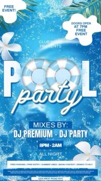 Summer POOL party event story design template