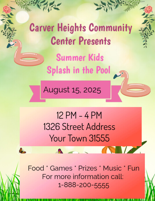 Summer Pool Splash Template | PosterMyWall