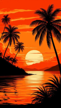 Summer poster background Carte de visite template