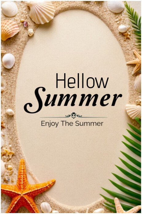 Summer poster Plakkaat template
