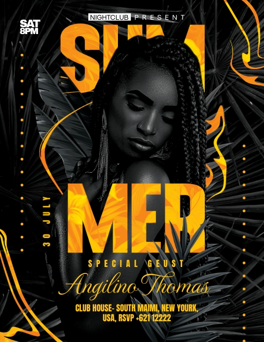 Summer poster Flyer (Letter pang-US) template