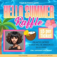 Summer Raffle Flyer Instagram template