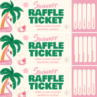 Summer Raffle Ticket Ads Instagram 帖子 template