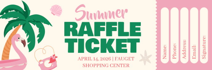 Summer Raffle Log Summer Raffle Ticket Template | PosterMyWall