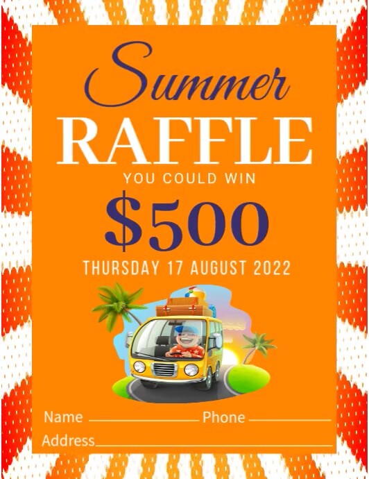 Summer raffle tickets Template | PosterMyWall