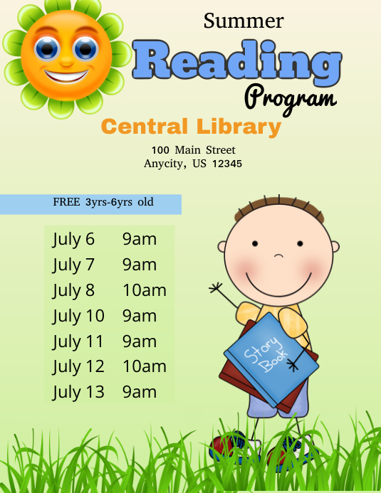 Summer Reading Program Template | PosterMyWall