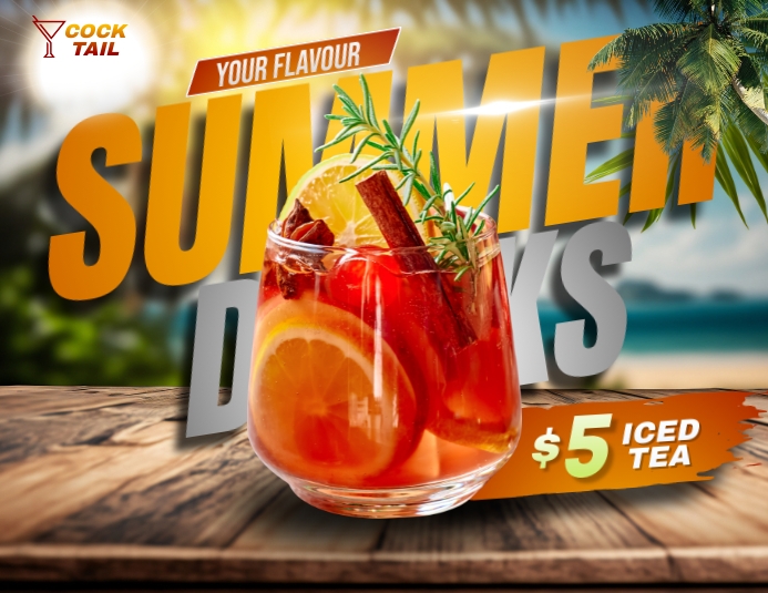 Summer Refreshment Template | PosterMyWall