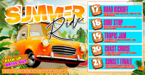 Summer Ride Event Schedule 2025 Image partagée Facebook template