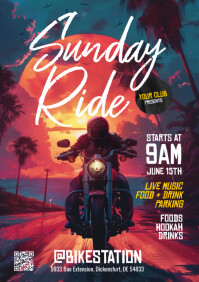 Sunday Ride Flyer Template | PosterMyWall