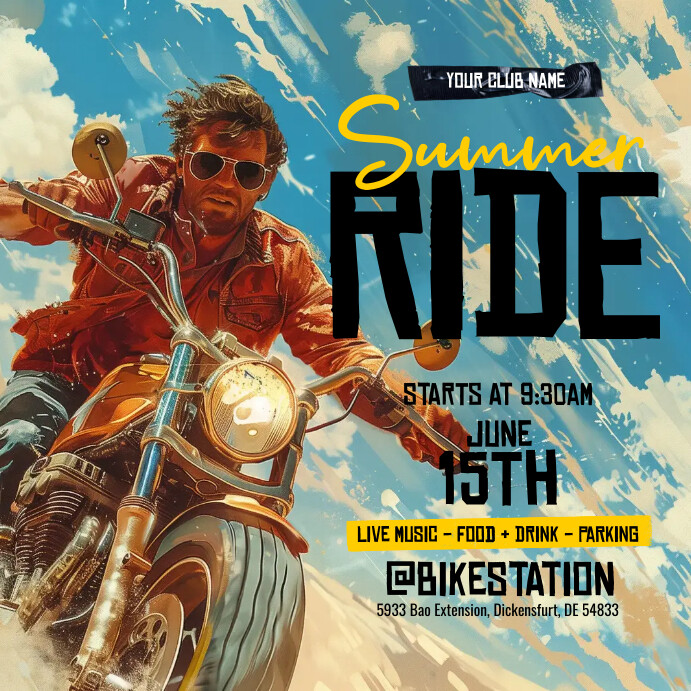 Plantilla de Summer Ride Instagram | PosterMyWall