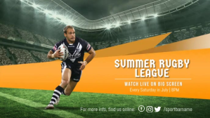 Green Summer Rugby League Facebook-covervideo Template