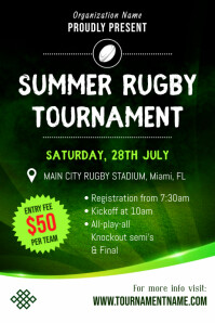 Local Rugby Fixture Poster Rugby Tournament Poster Template | PosterMyWall