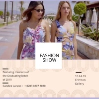 Summer Runway Fashion Show Advert Persegi (1:1) template