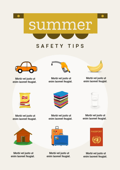 Summer Safety Tips Template | PosterMyWall