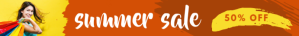红色 Summer Sale Førertavle Template