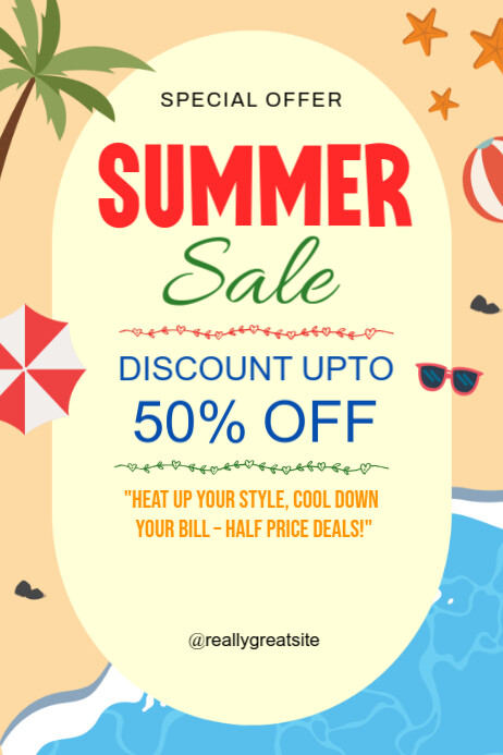 Summer sale ad poster 2025 Template | PosterMyWall