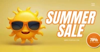 Summer Sale Banner template auf Facebook geteiltes Bild
