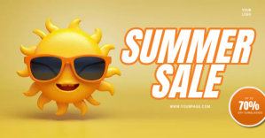 Summer Sale Banner template Facebook Shared Image