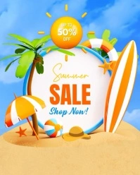 summer sale Instagram Portrait template