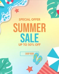 summer sale Instagram Portrait template