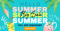 Summer Sale Facebook Shared Image template