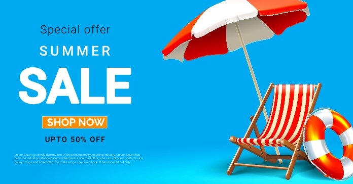 summer sale Facebook Ad template