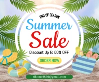 Summer sale Rectangle moyen template