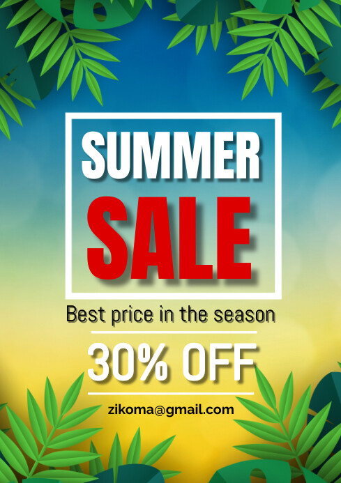 Summer sale A4 template