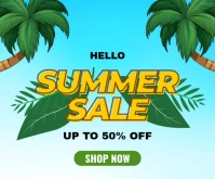 Summer Sale Rectángulo Mediano template