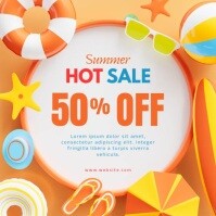 summer sale Publicación de Instagram template