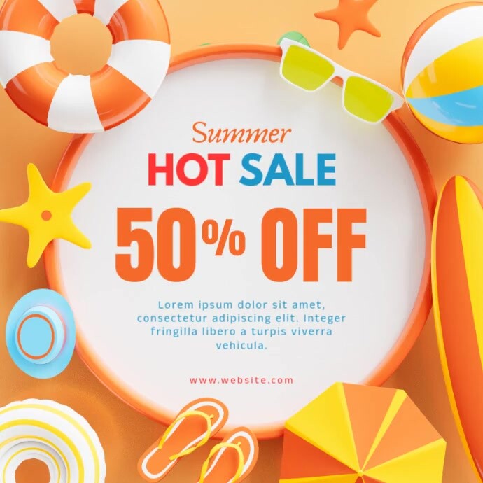 summer sale Instagram Plasing template
