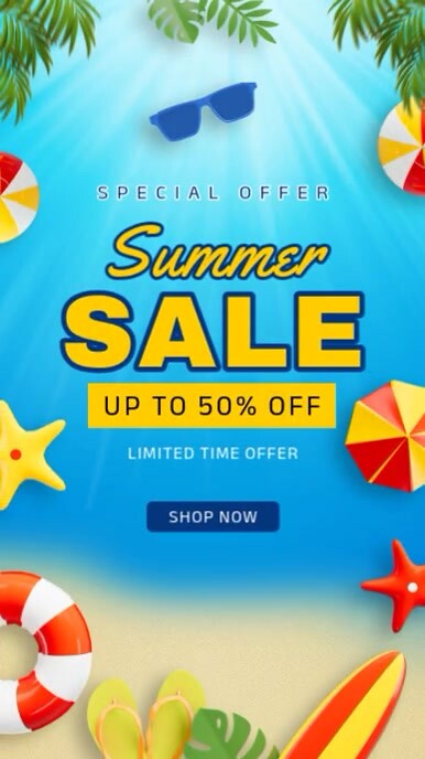 summer sale História do Instagram template