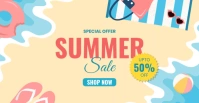 Summer Sale Couverture d'événement Facebook template