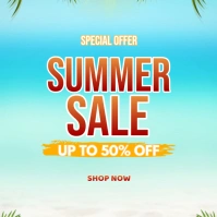 summer sale Publicação no Instagram template