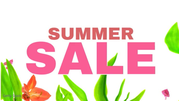 Summer Sale Flowers Video Advert Social Media Banner Offer Facebook-Covervideo (16:9) template