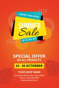 Summer Sale Flyer Etiket template