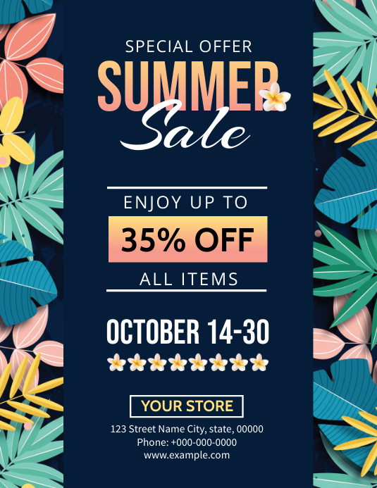 Summer Sale Flyer template
