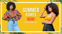 Editable Summer Fashion Collection Flyer. Digital na Display (16:9) template