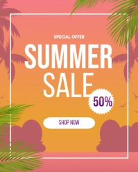 summer sale instagram post template