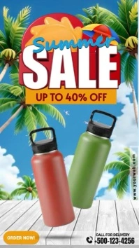 Summer Sale Instagram Story Banner Instagram-verhaal template