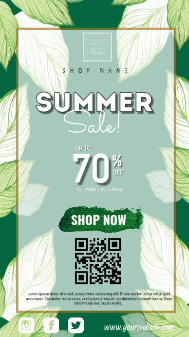 summer sale instagram story template