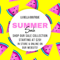 Summer Sale Offer Flyer Message Instagram template